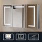 Lexora Home Mesa 48" x 32" LED Mirror Medicine Cabinet with Defogger in Aluminium, , large