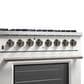 Forno Galiano 36" Freestanding Dual Fuel Range in White, , large