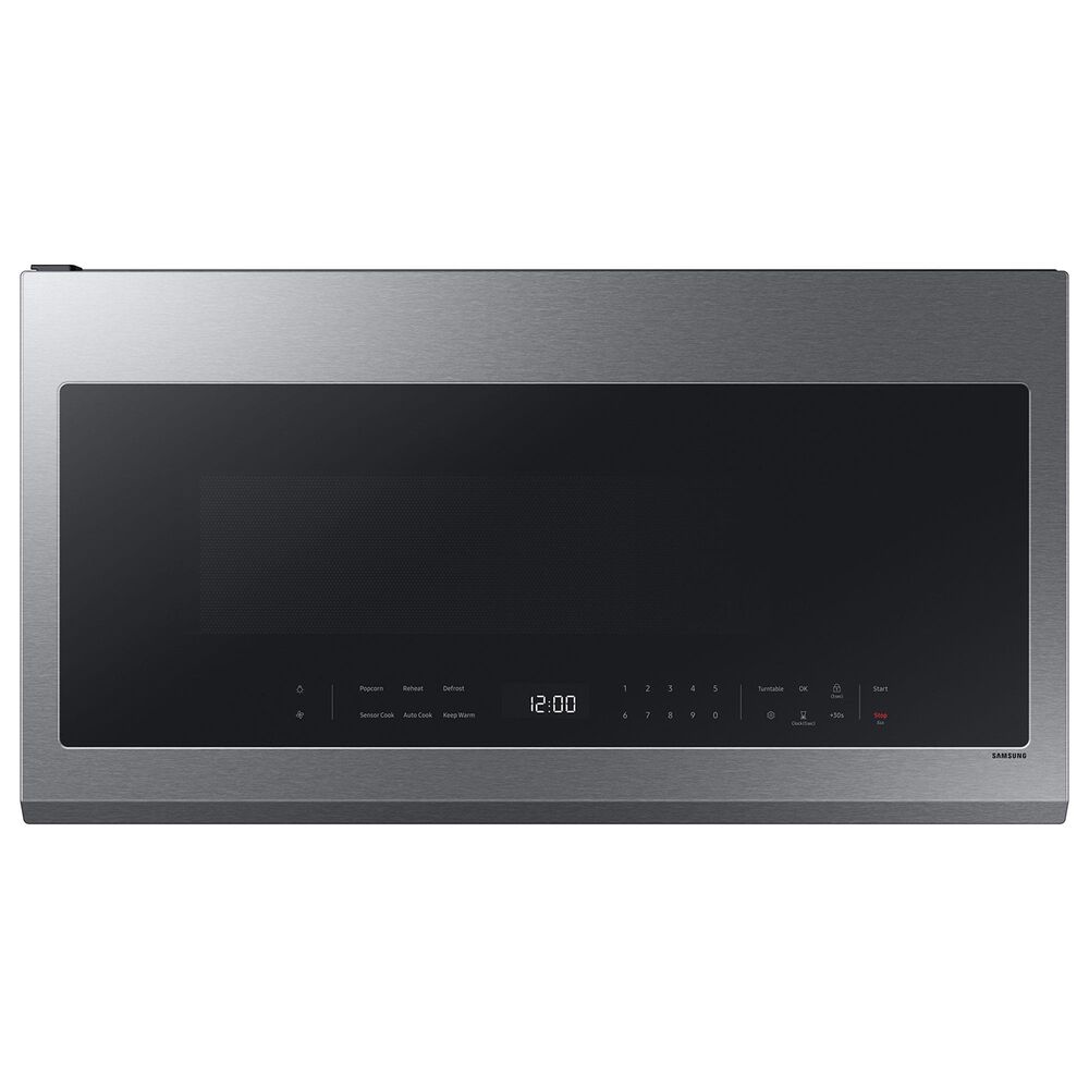 Samsung Bespoke 2.1 Cu. Ft. Smart Over-The-Range Microwave with Auto-Dimming Glass Touch Controls and LED Display in Fingerprint Resistant Stainless Steel, , large