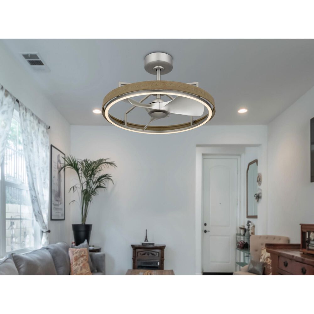 Cal Lighting Arroyo Ceiling Fan Light in Brushed Steel, , large