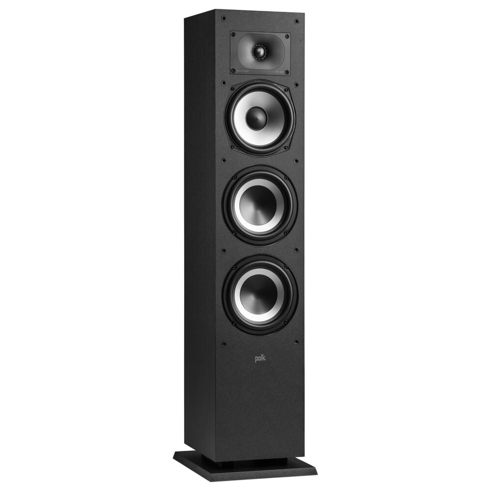 Polk 12&quot; Subwoofer + 6.5 Floorstanding Tower Speaker + 5.25 Center Channel Speaker + Denon 5.2 Channel AV 8K Receiver with HEOS Built-in in Black, , large