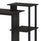 HOMLUX 40" Computer Desk with Open Side Shelves in Espresso and Black, , large