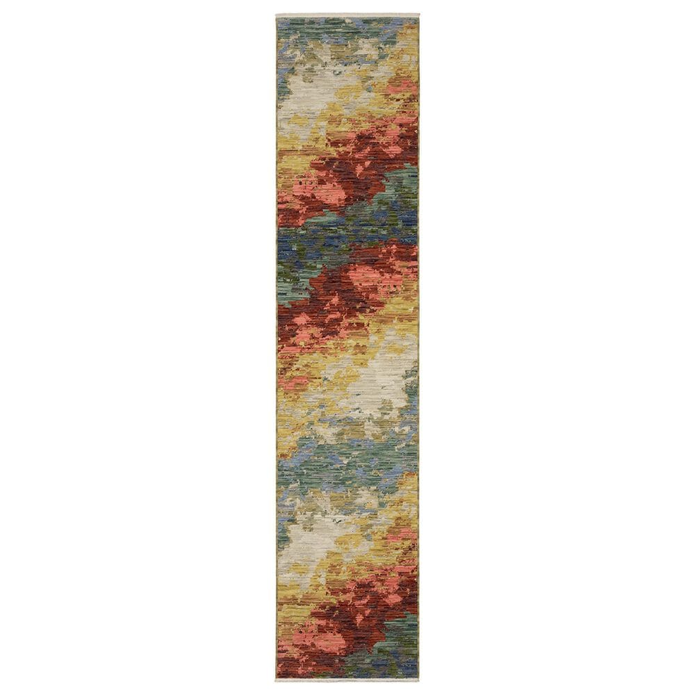Oriental Weavers Soleri SOL04 2"6" x 12" Beige and Red Runner, , large