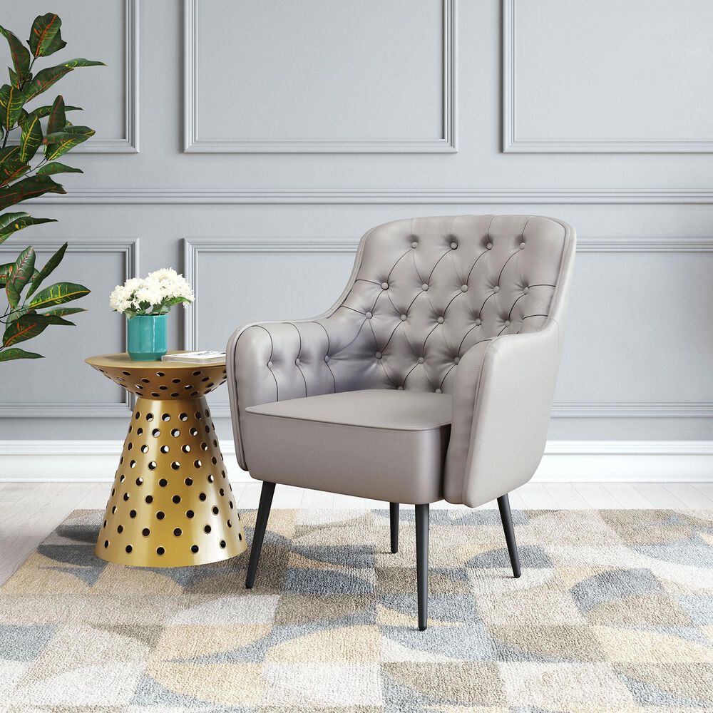 Zuo Modern Tasmania Accent Chair in Gray and Black, , large
