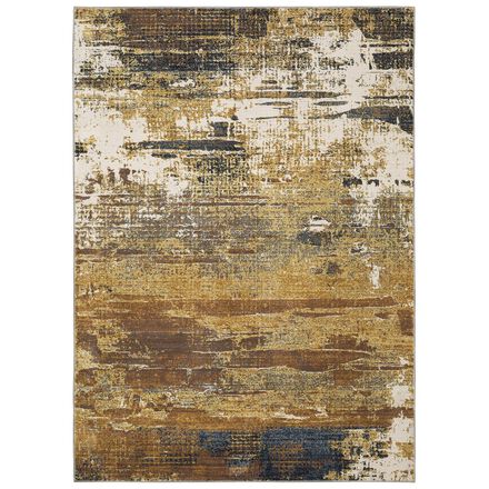 Oriental Weavers Caravan Abstract Mixup 7ft10in x 10ft10in Gold and Beige Area Rug