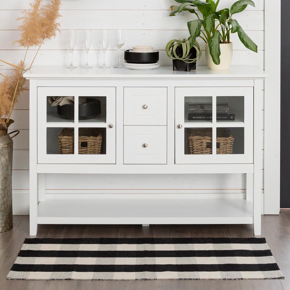 Walker Edison 52&quot; TV Stand in White, , large