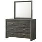 Crown Mark Valor 5-Piece Twin Bedroom Set in Gray, , large