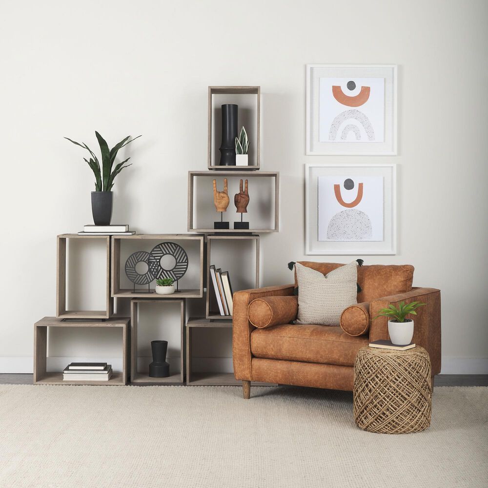 Mercana Allium Pouf in Medium Brown, , large