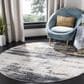 Safavieh Adirondack ADR201F 6" Round Light Grey and Black Area Rug, , large