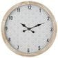 Maple and Jade Floral Wall Clock in Brown, Beige and Black, , large