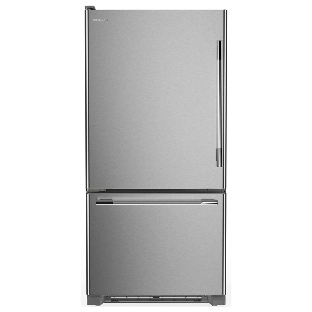 KitchenAid 19 Cu. Ft. Full Depth Bottom Freezer Refrigerator with Left Hinge in PrintShield Stainless Steel, , large