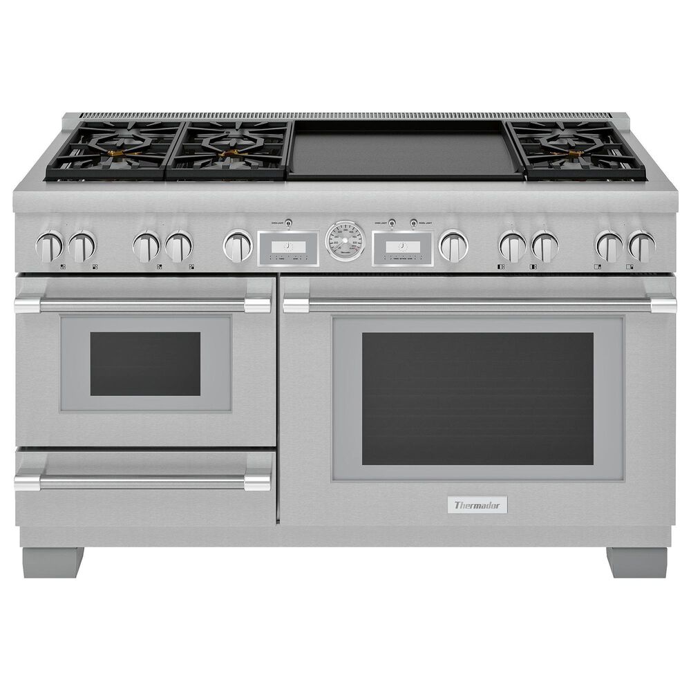 Thermador 60" Pro Grand Dual Fuel Steam Range with 6 Burners in Stainless Steel, , large