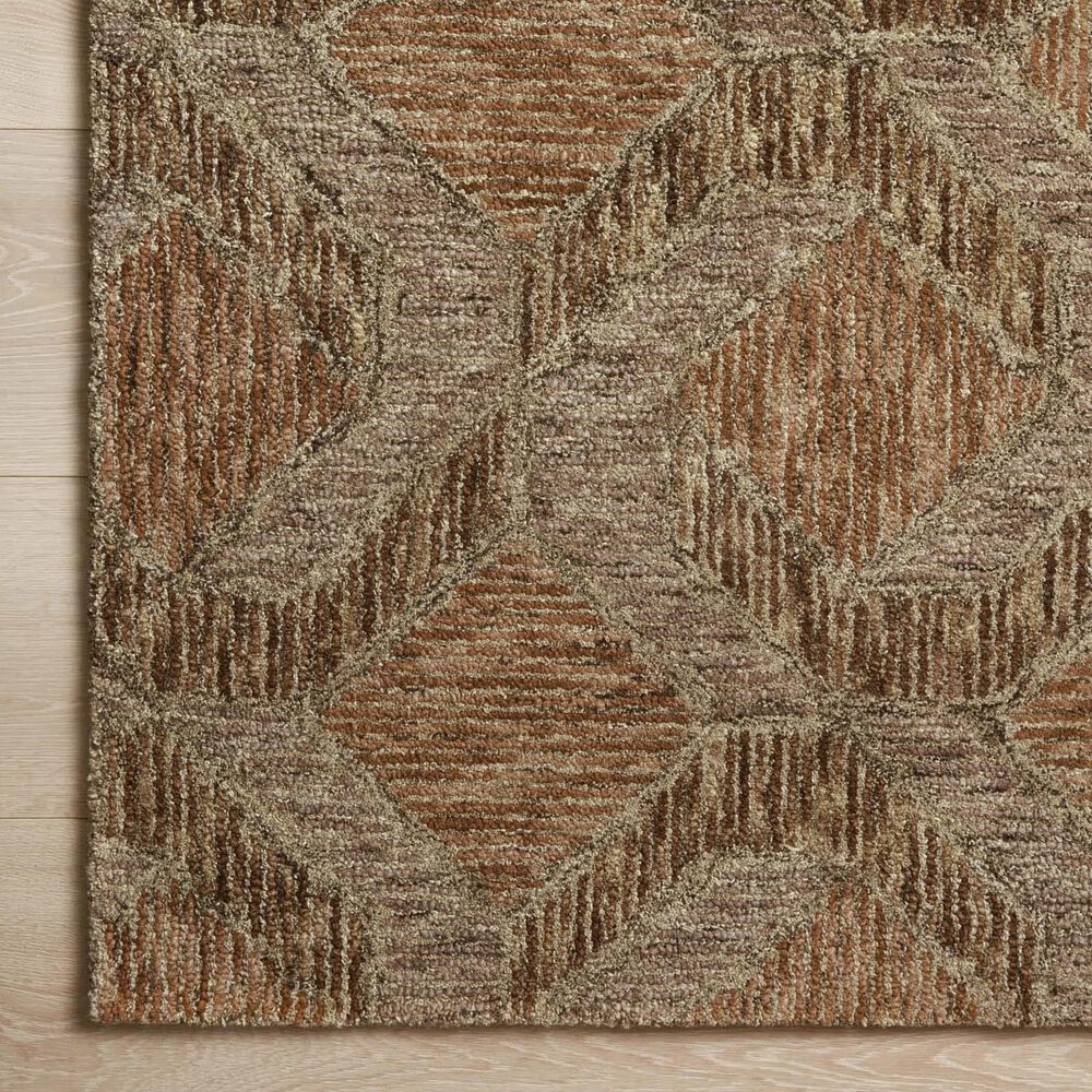Loloi II Varena 2&#39;6&quot; x 7&#39;6&quot; Rust and Bark Runner, , large