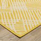 Oriental Weavers Havana Yellow and Ivory 1"10" x 7"3" Indoor/Outdoor Runner, , large