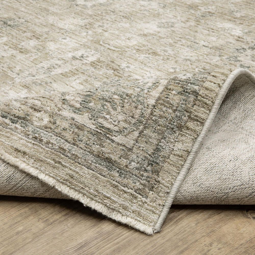 Oriental Weavers Avalon AVA03 Beige and Grey 2'7" x 7'7"Runner, , large