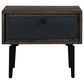 Blue River Cross 1 Drawer Nightstand in Dark Gray, , large