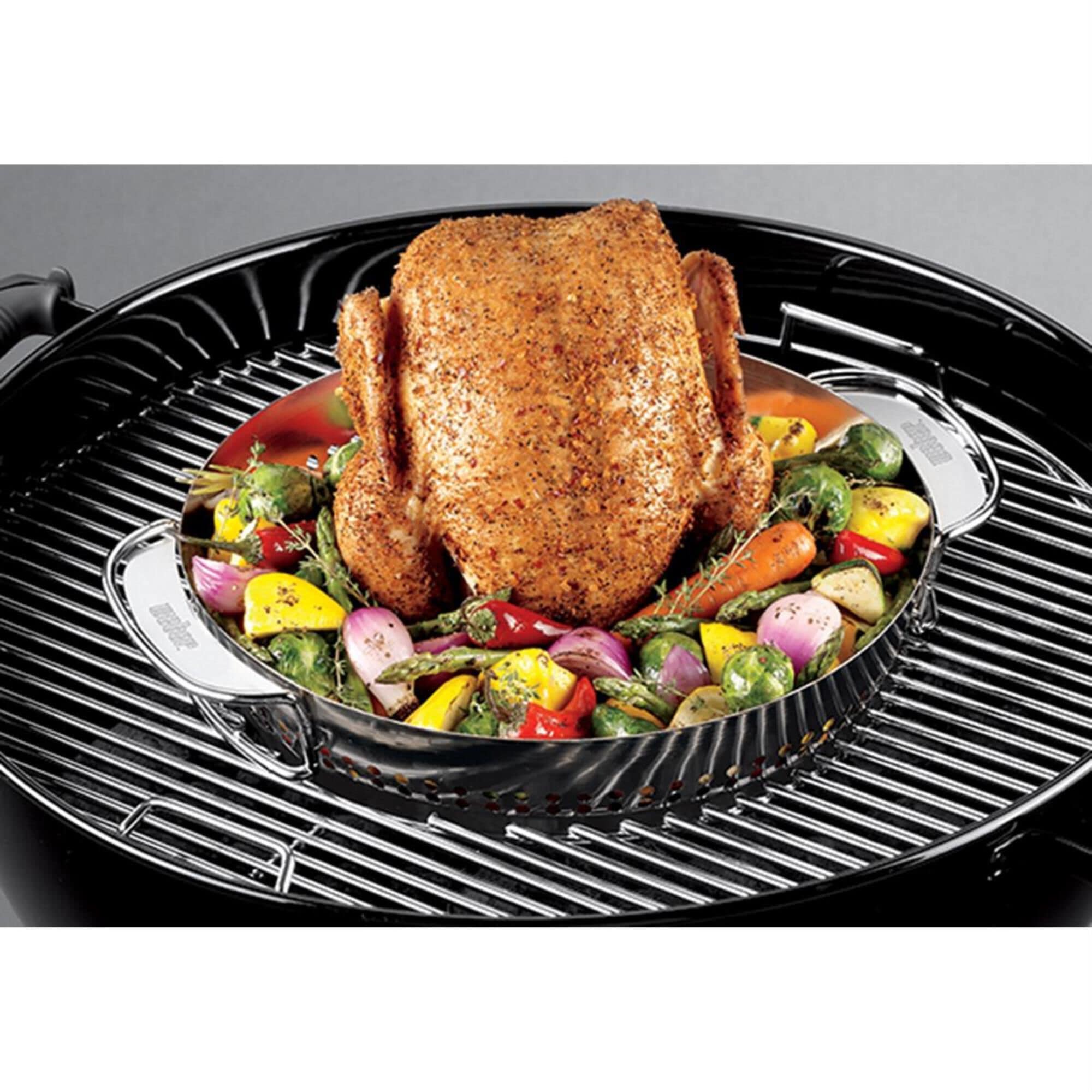 Weber Gourmet Barbeque System Poultry Roaster in Stainless Steel NFM