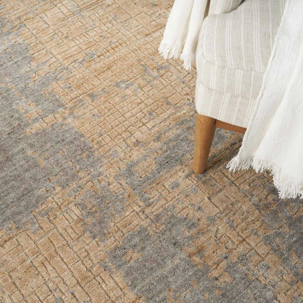 Nourison Harmony 9&#39;9&quot; x 13&#39;9&quot; Grey and Gold Area Rug, , large