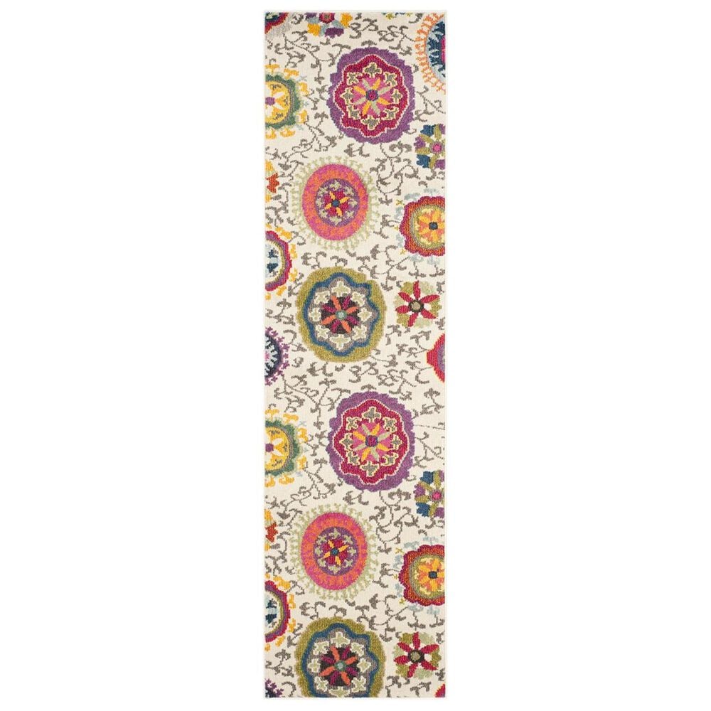 Safavieh Monaco MNC233A-210 2"2" x 10" Ivory/Multi Runner, , large