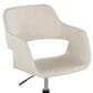 Lumisource Margarite Task Chair with Cream Faux Leather Cushion in Black, , large