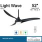 Minka-Aire Light Wave 52" Ceiling Fan with LED Light in Coal, , large