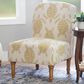 Linon Home Decor Hawksbill Accent Chair in Mustard and Cream, , large