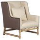 Vintage Furnishings Antwerpen Luca Arm Chair in Two Tone Linen, , large