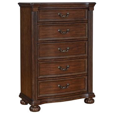 Ashley Lavinton 5-Drawer Chest in Cherry Brown, , large