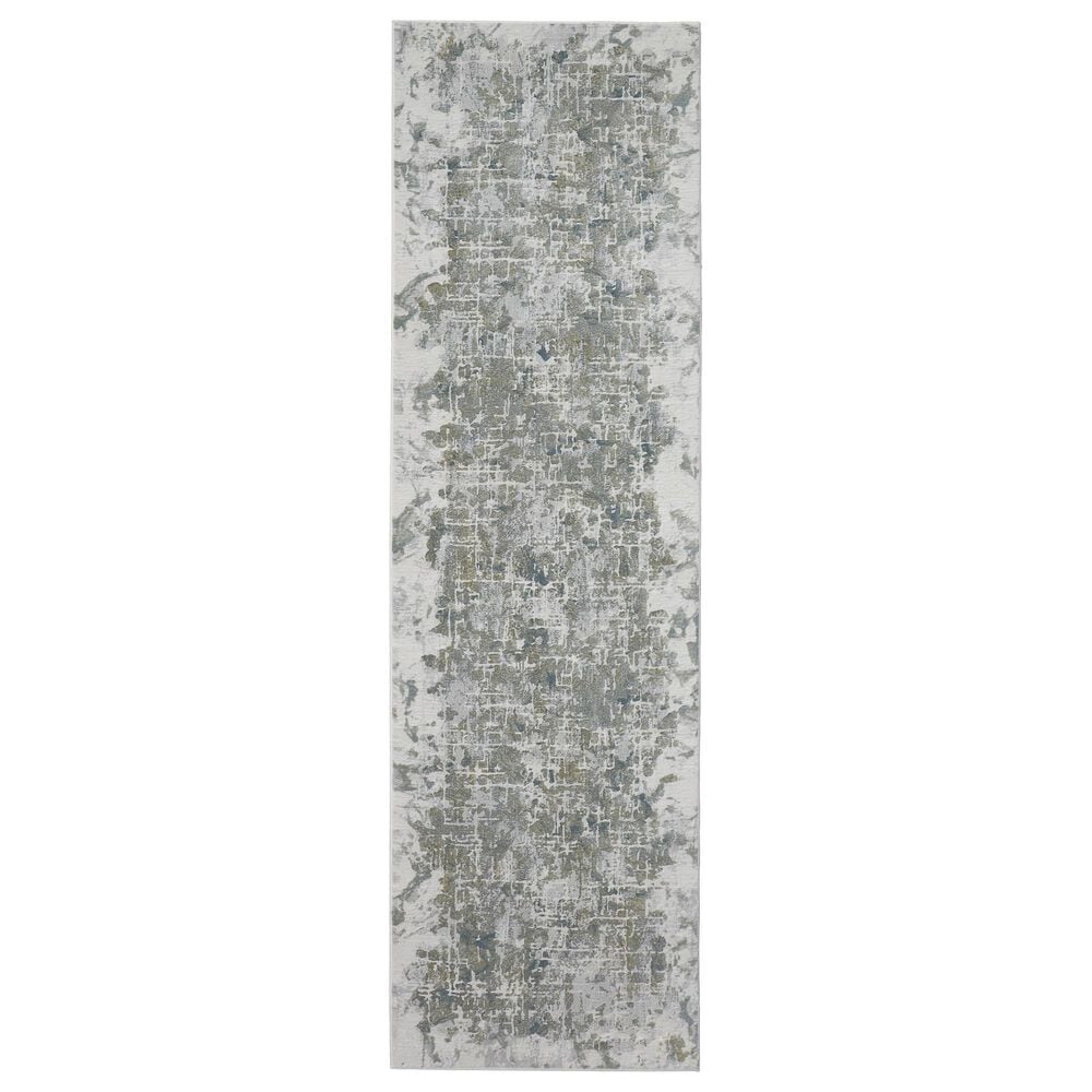 Feizy Rugs Atwell 3146F 3' x 8' Silver Runner, , large