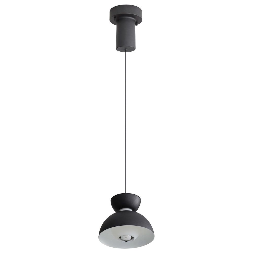 Golden Lighting Vintra LED 1-Light Pendant in Sand Black with Chrome, , large