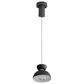 Golden Lighting Vintra LED 1-Light Pendant in Sand Black with Chrome, , large