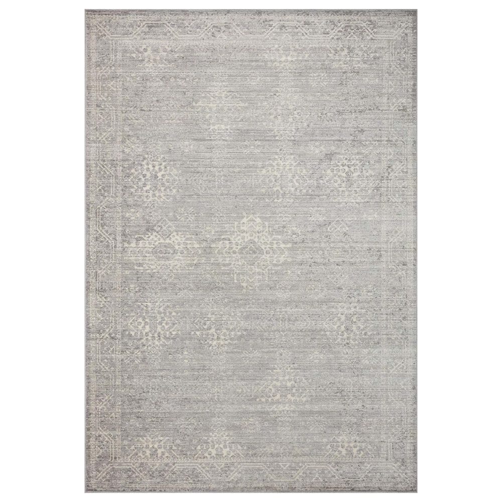 Loloi Indra 5" x 7"10" Silver and Ivory Area Rug, , large