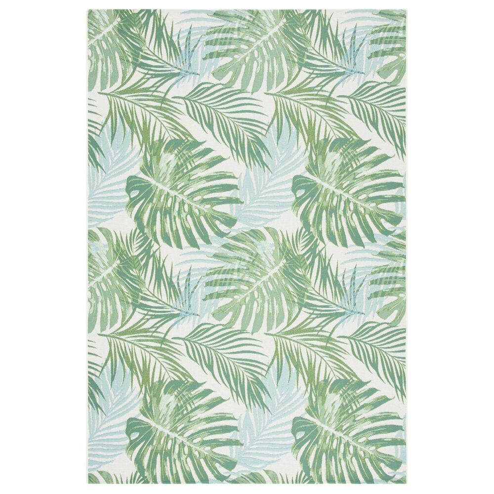 Safavieh Barbados 6"6" x 9"4" Green and Teal Indoor/Outdoor Area Rug, , large