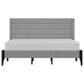 Richlands Furniture Maryhill King Platform Bed with Light Gray Upholstery in Black, , large