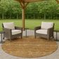Dalyn Rug Company Soft Essentials Solid Walnut 8" Round Indoor/Outdoor Area Rug, , large