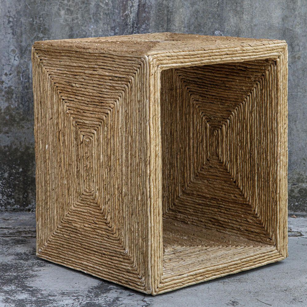 Uttermost Rora Woven Side Table in Natural, , large
