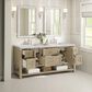 James Martin Vanities Breckenridge 72" Double Vanity in Whitewashed Oak with 3 cm Carrara White Marble Top, , large