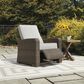 Ashley Beachcroft Outdoor Recliner in Beige, , large