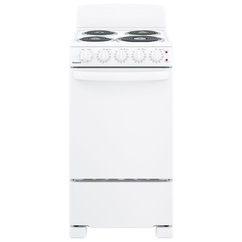 Hotpoint 20" FrontControl Electric Range in White Nebraska Furniture