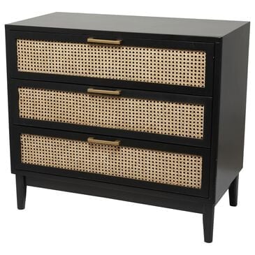 Maple and Jade 3-Drawer Room Cabinet in Black and Beige, , large