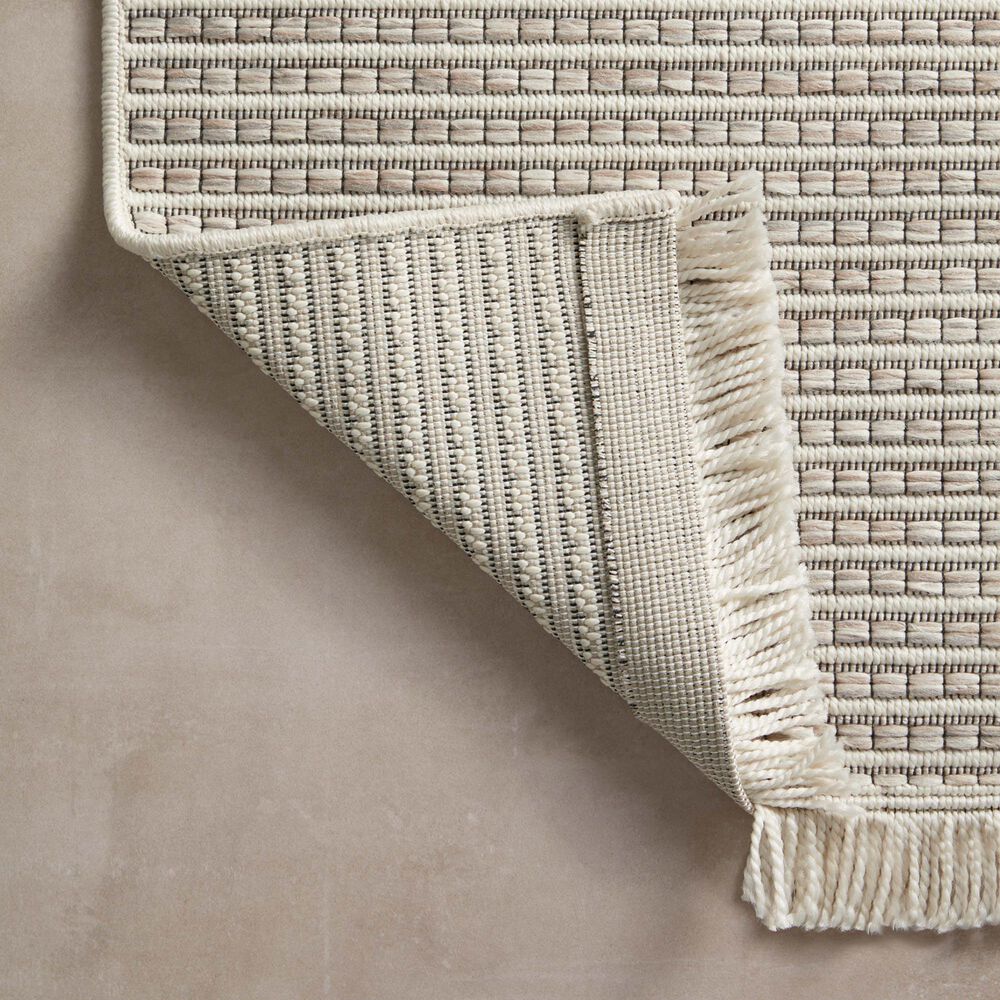 Amber Lewis x Loloi Malibu MAB-04 2&#39;3&quot; x 3&#39;9&quot; Ivory and Dove Indoor/Outdoor Area Rug, , large