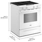 Whirlpool 30" Gas Range in White, , large