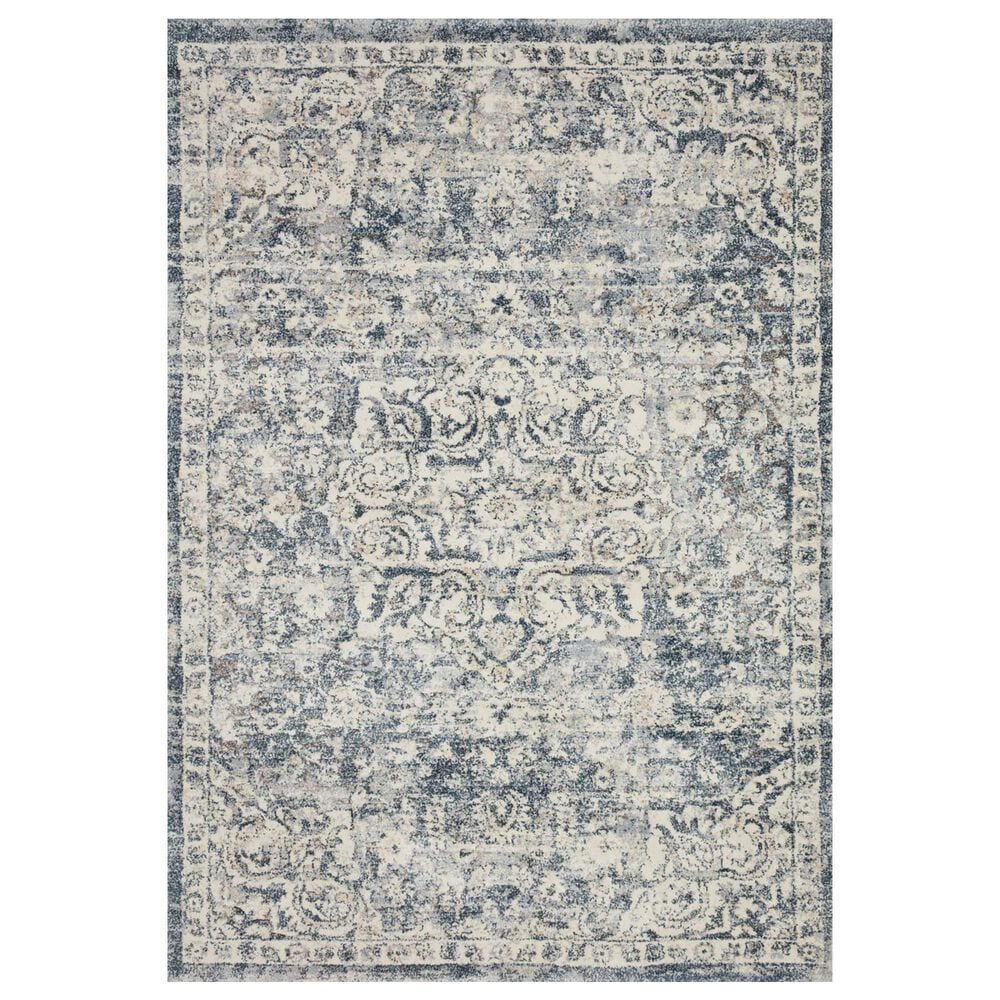 Loloi Theory THY-02 3"7" x 5"7" Ivory and Blue, , large