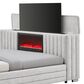 Modern Market Elias Queen Bed with Speaker, TV lift, and Fireplace, , large
