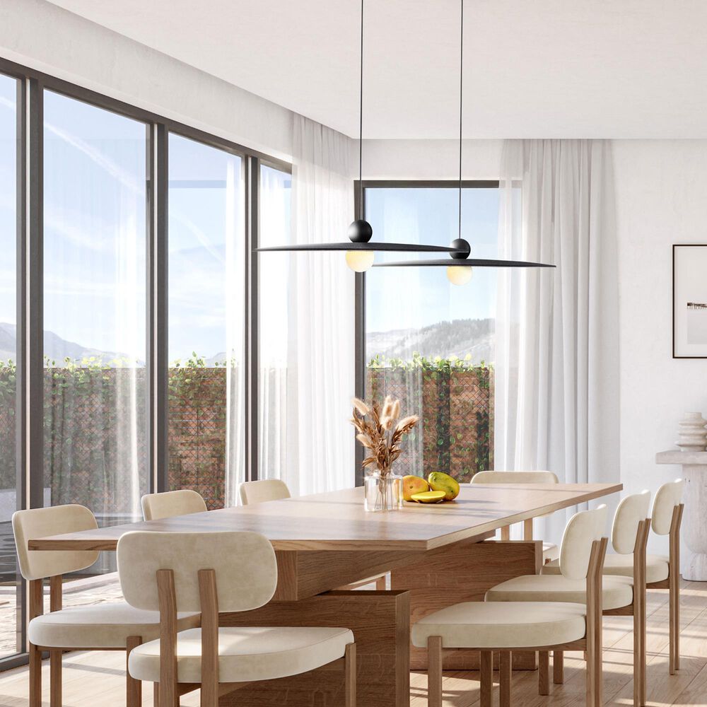 Golden Lighting Faroe 24" 1-Light LED Pendant in Flecked Black and Grey, , large