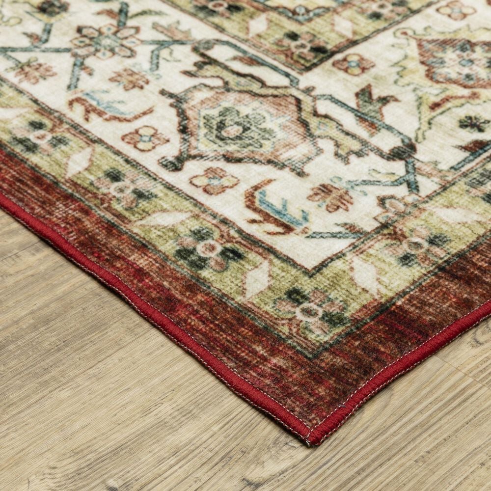Oriental Weavers Sumter 5&#39; x 7&#39; Red and Ivory Area Rug, , large