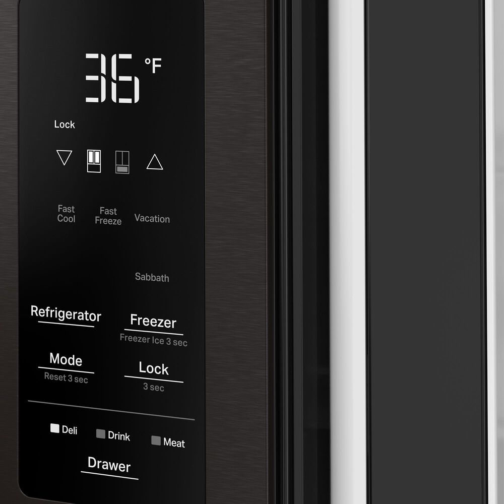 Whirlpool WRMF3736 29 Cu. Ft. French Door Refrigerator in Fingerprint-Resistant Black Stainless Steel, , large