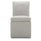 Interlochen Side Chair in Bisque Flax Polyester with Casters, , large