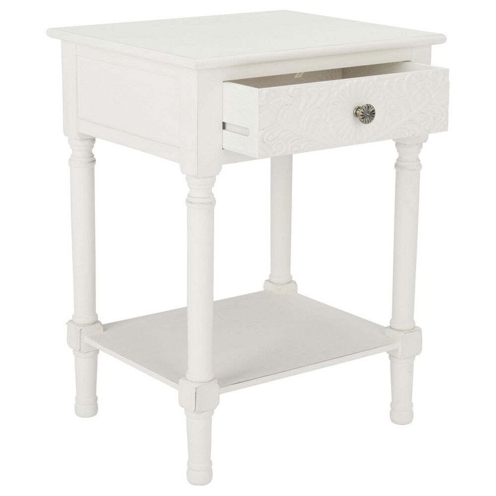 Safavieh Ayre Accent Table in Distressed White, , large