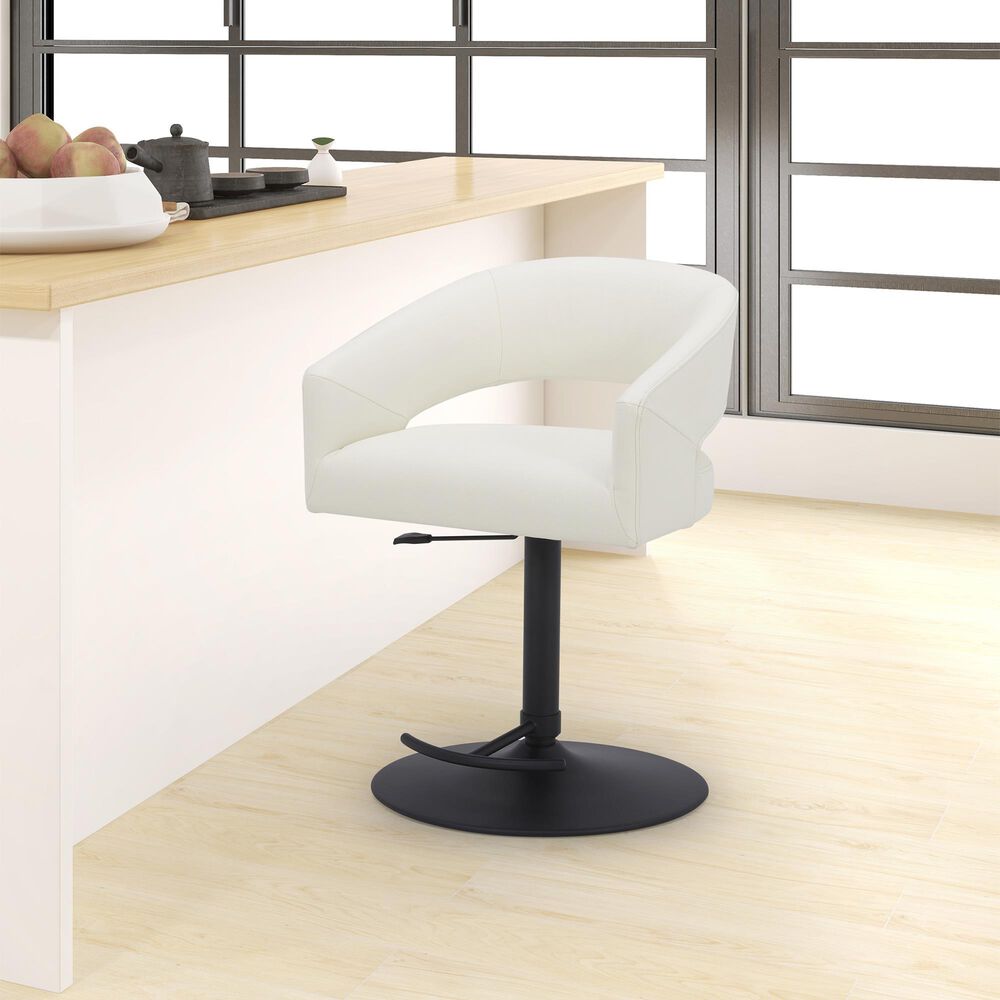 Kuka Home Adjustable Barstool in White, , large